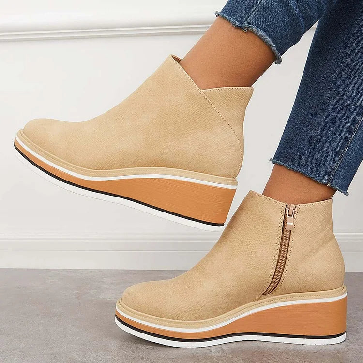 Wedge Ankle Boots Women Comfort - View 8