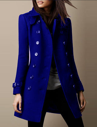 Double Breasted Long Coat Women - View 2