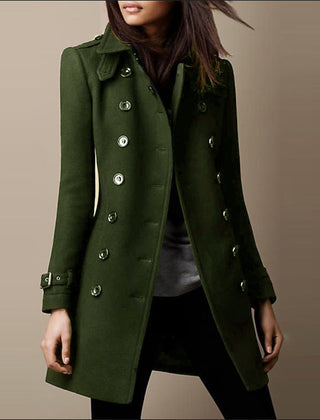Double Breasted Long Coat Women - View 3