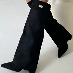 Over The Knee Heeled Boots Women Pointed