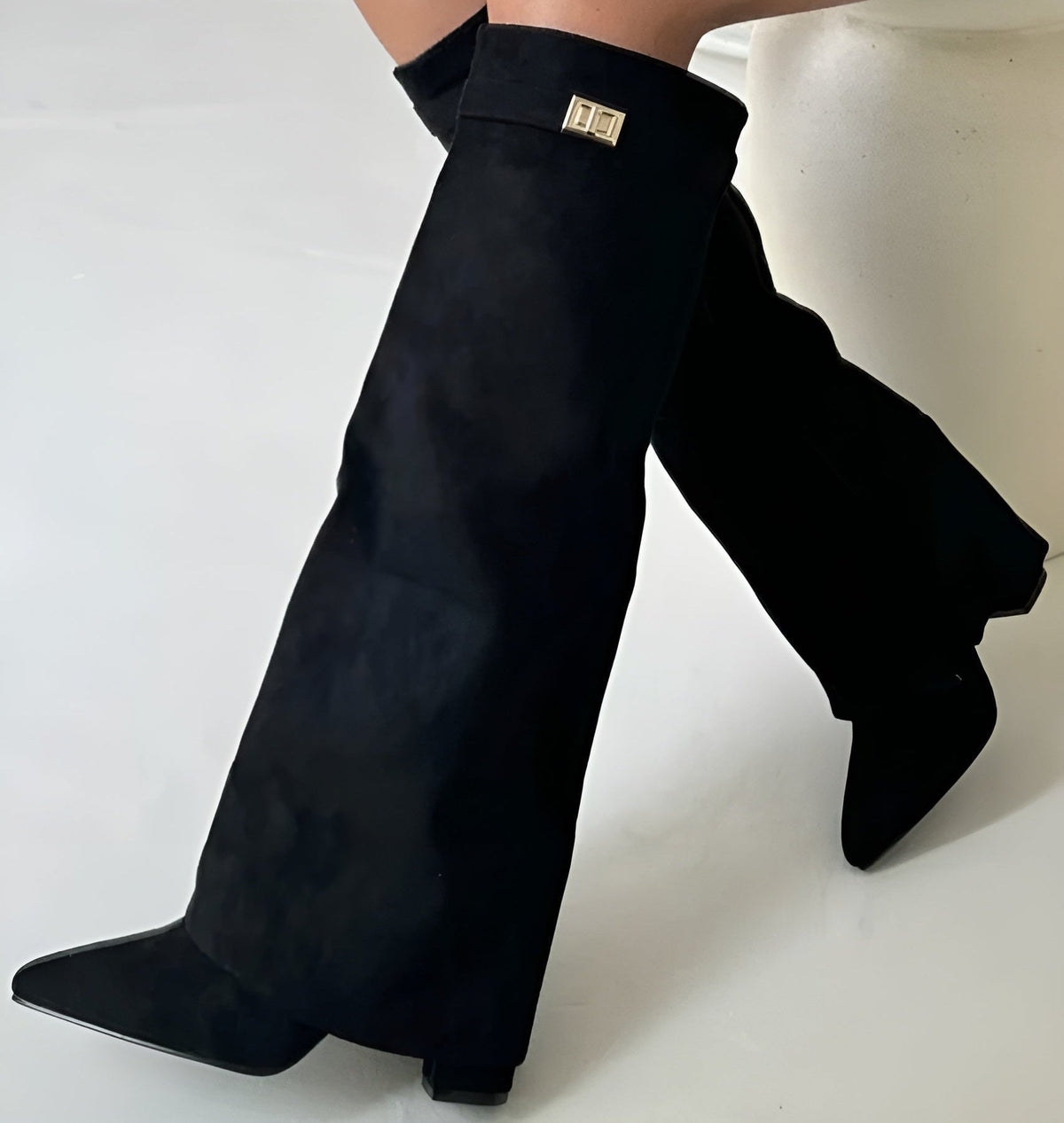 Over The Knee Heeled Boots Women Pointed