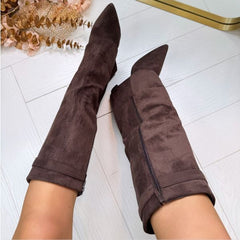Over The Knee Heeled Boots Women Pointed - View 10