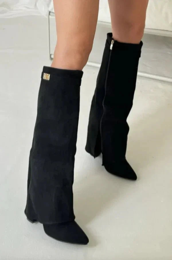 Over The Knee Heeled Boots Women Pointed - View 2