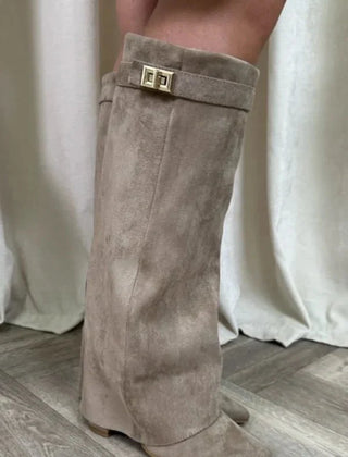 Over The Knee Heeled Boots Women Pointed - View 4