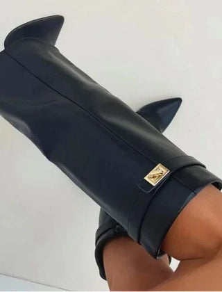 Over The Knee Heeled Boots Women Pointed - View 7