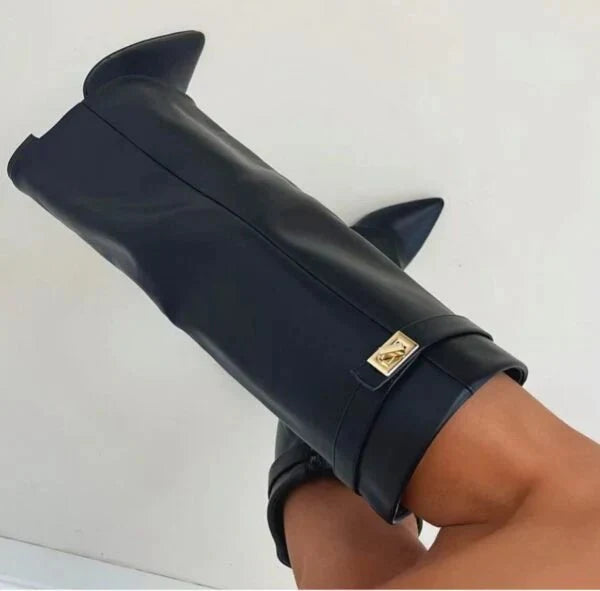 Over The Knee Heeled Boots Women Pointed - View 7