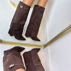Over The Knee Heeled Boots Women Pointed - View 8