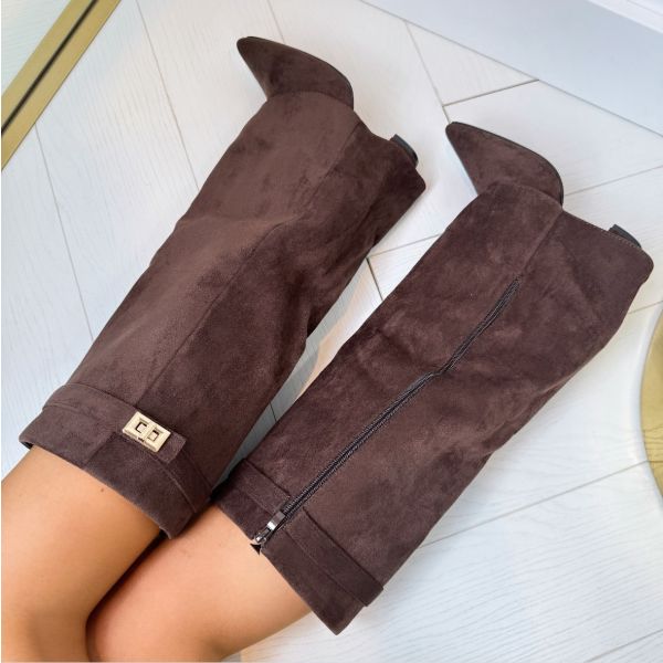 Over The Knee Heeled Boots Women Pointed - View 9