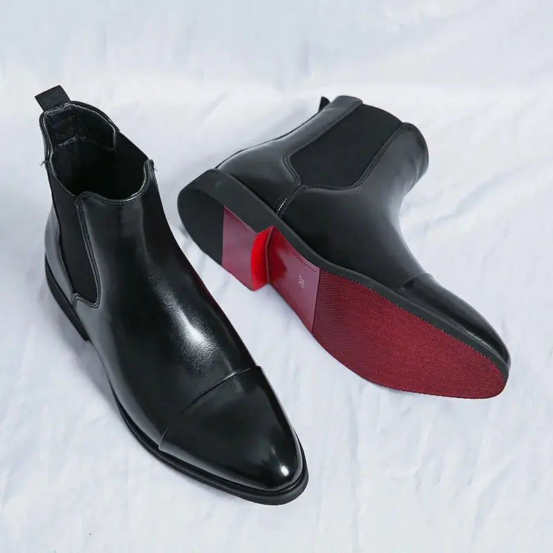 Mens Chelsea Boots Leather Classic - View 3