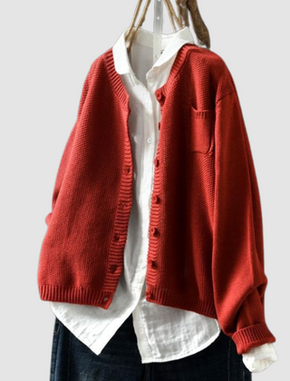 Fluffy Button Cardigan Women Soft Knit - View 6
