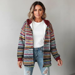 Plaid Flannel Shacket Women Hooded - View 3
