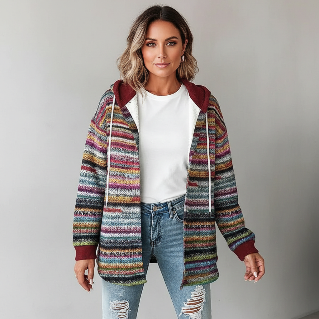 Plaid Flannel Shacket Women Hooded - View 3