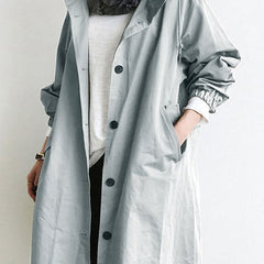 Oversized Hooded Trench Coat Women