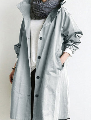 Oversized Hooded Trench Coat Women