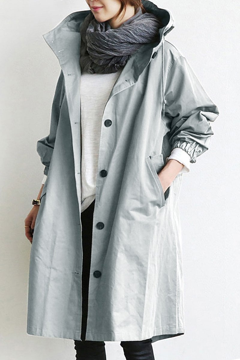 Oversized Hooded Trench Coat Women