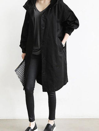 Oversized Hooded Trench Coat Women - View 2
