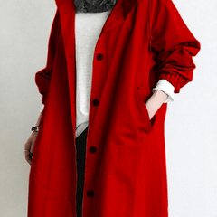 Oversized Hooded Trench Coat Women - View 6