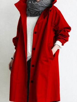 Oversized Hooded Trench Coat Women - View 6
