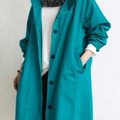 Oversized Hooded Trench Coat Women - View 7