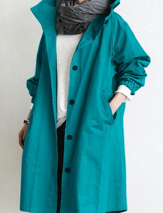 Oversized Hooded Trench Coat Women - View 7
