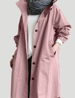 Oversized Hooded Trench Coat Women - View 8