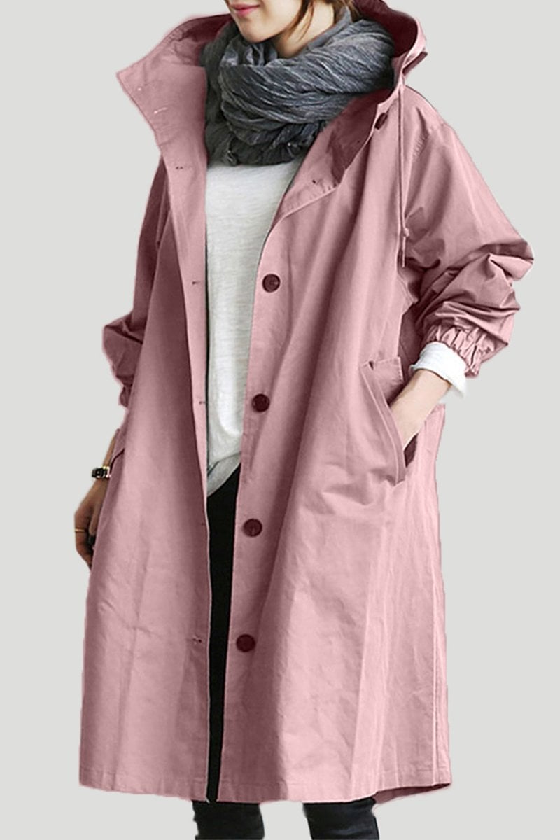 Oversized Hooded Trench Coat Women - View 8