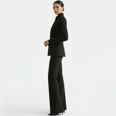 Womens Blazer And Wide Leg Pants Suit Set - View 10