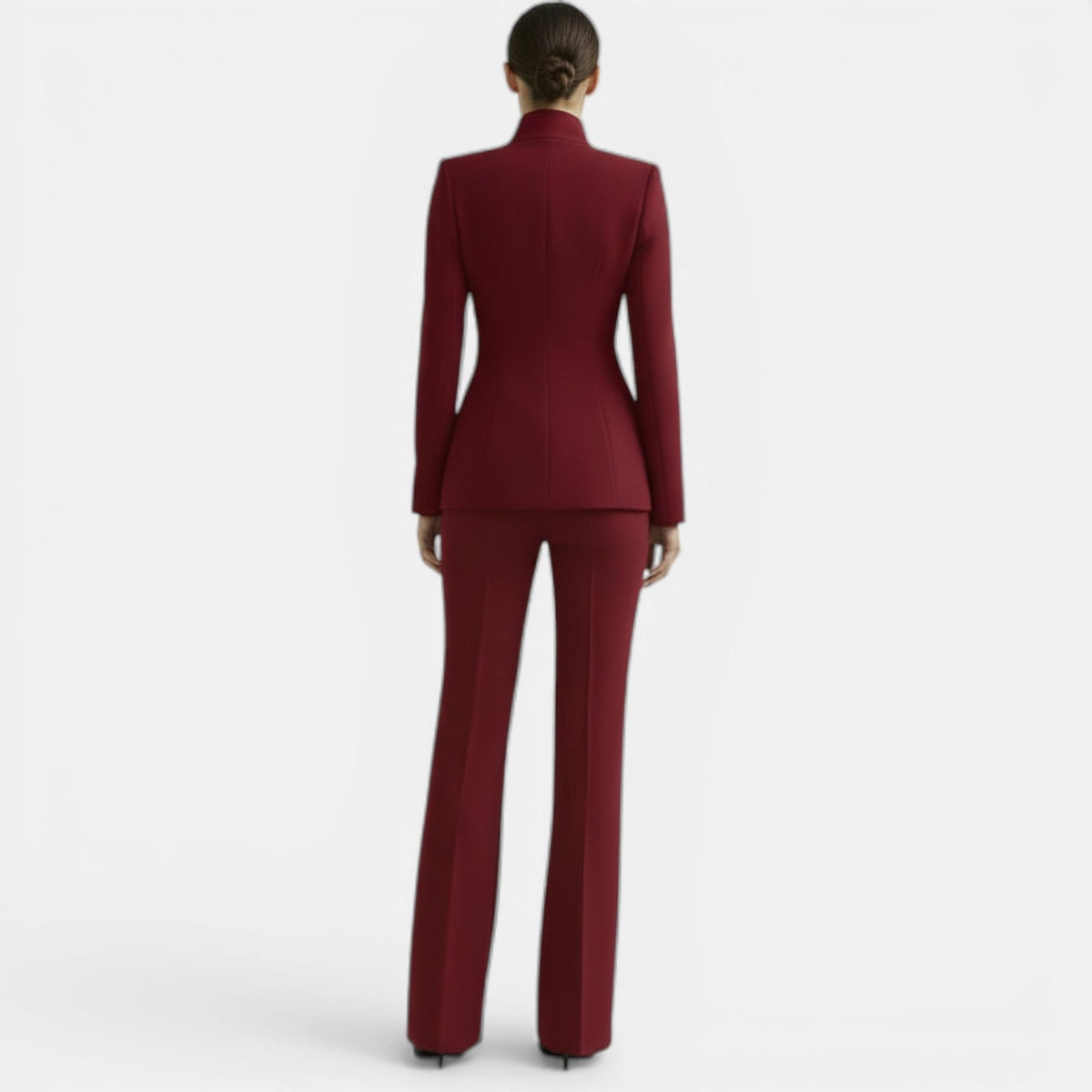 Womens Blazer And Wide Leg Pants Suit Set - View 15