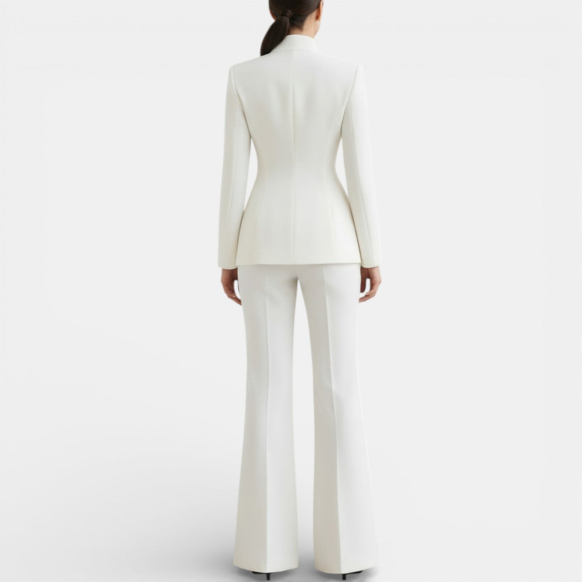 Womens Blazer And Wide Leg Pants Suit Set - View 3