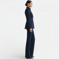 Womens Blazer And Wide Leg Pants Suit Set - View 6