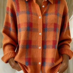 Plaid Shirt Cardigan Women Oversized