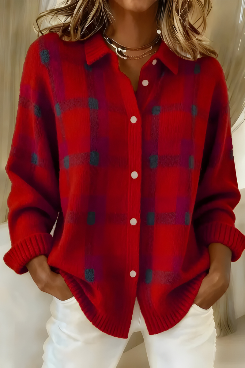 Plaid Shirt Cardigan Women Oversized - View 2
