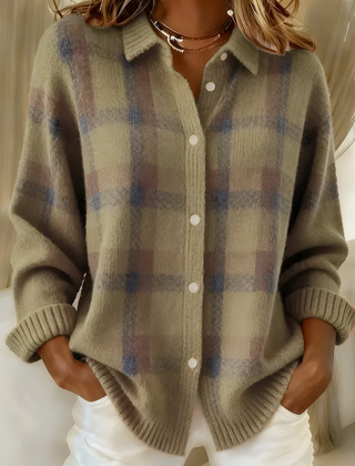 Plaid Shirt Cardigan Women Oversized - View 5