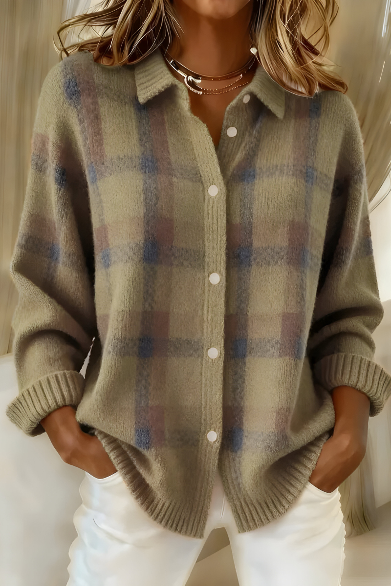 Plaid Shirt Cardigan Women Oversized - View 5
