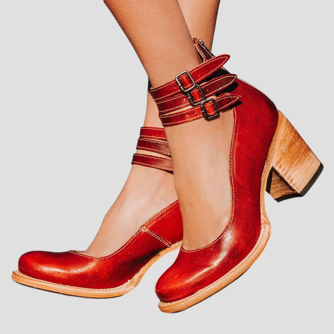 Buckle Ankle Boots Women Block Heel - View 3
