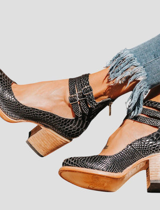 Buckle Ankle Boots Women Block Heel - View 5