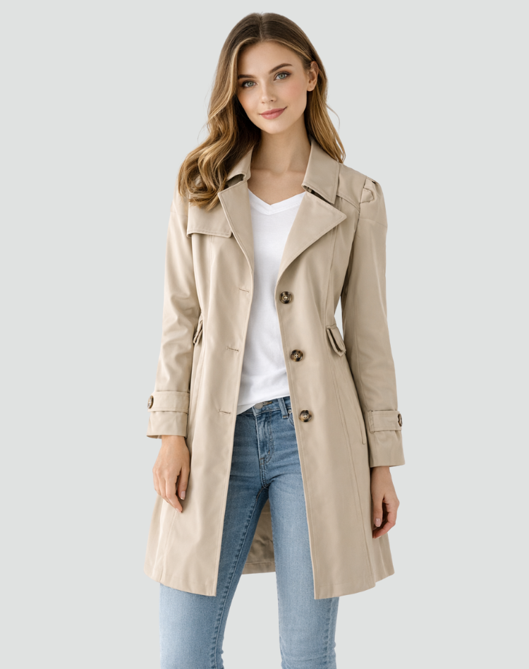 Classic Trench Coat Women Belted