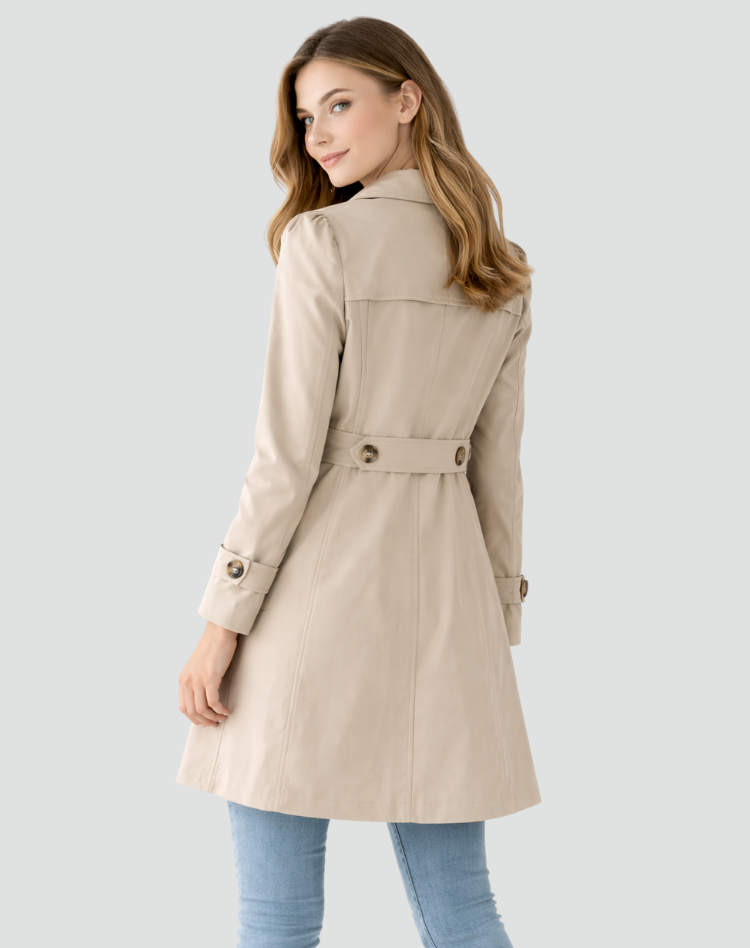 Classic Trench Coat Women Belted - View 2