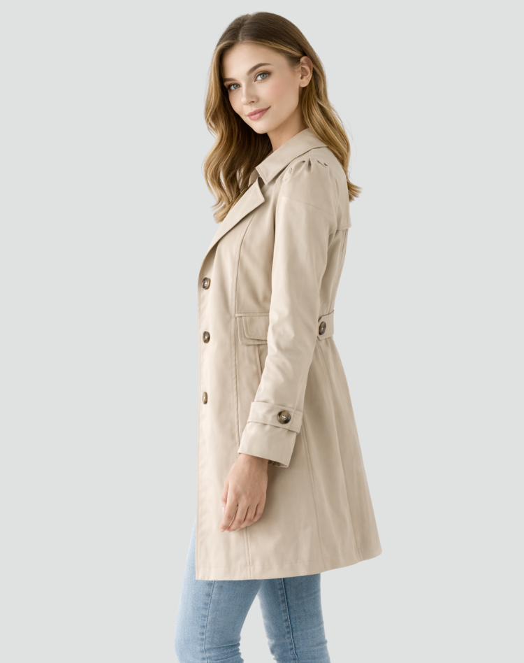 Classic Trench Coat Women Belted - View 3