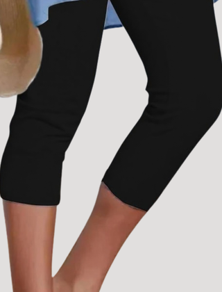 Cropped Capri Leggings Women High Waist