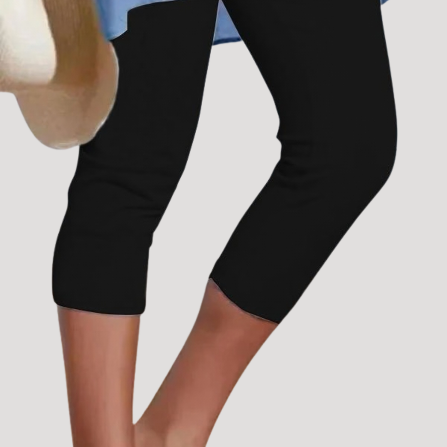 Cropped Capri Leggings Women High Waist