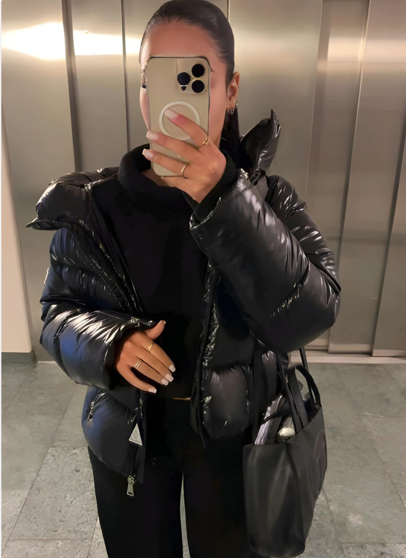 Short Hooded Puffer Jacket Women Winter - View 4